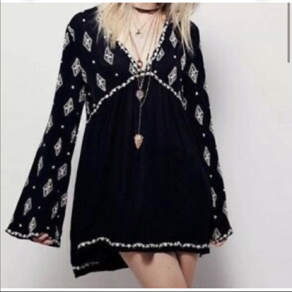 Free People Diamond Embroidered Tunic